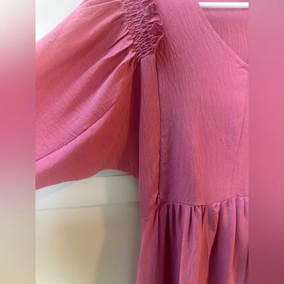 Nursing Queen Midi-Length Nursing Dress- Vintage Rose 2.0 - XS (2/4) Pink - Picture 4 of 9